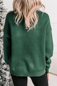 "Happy Holidays" Christmas Sweater (Hunter Green) - NanaMacs