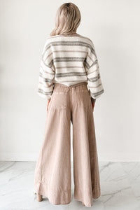 Norris Ultra Wide Leg Mustard Seed Jeans (Mocha Mousse) - NanaMacs