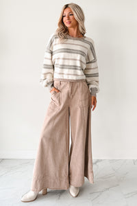 Norris Ultra Wide Leg Mustard Seed Jeans (Mocha Mousse) - NanaMacs