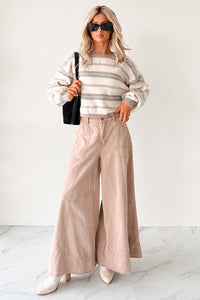 Norris Ultra Wide Leg Mustard Seed Jeans (Mocha Mousse) - NanaMacs