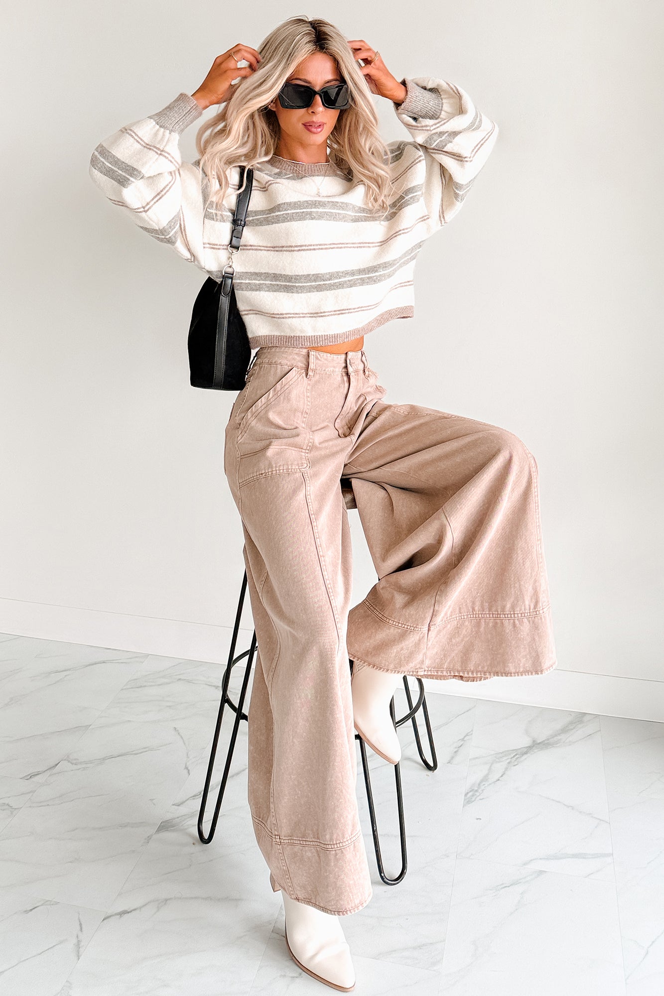 Norris Ultra Wide Leg Mustard Seed Jeans (Mocha Mousse) · NanaMacs