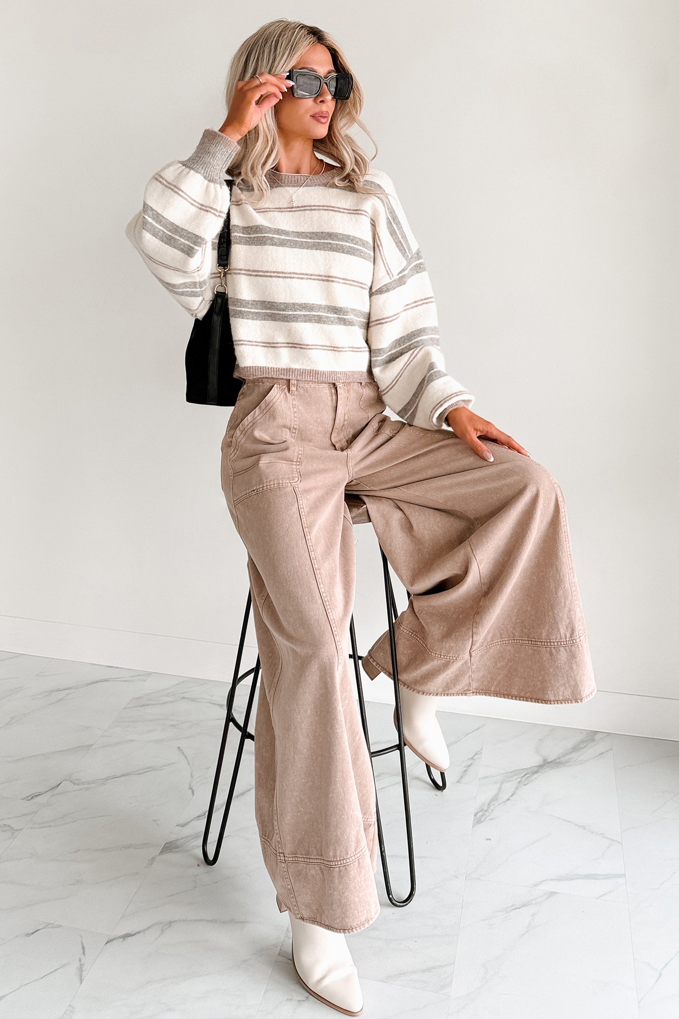 Norris Ultra Wide Leg Mustard Seed Jeans (Mocha Mousse) · NanaMacs