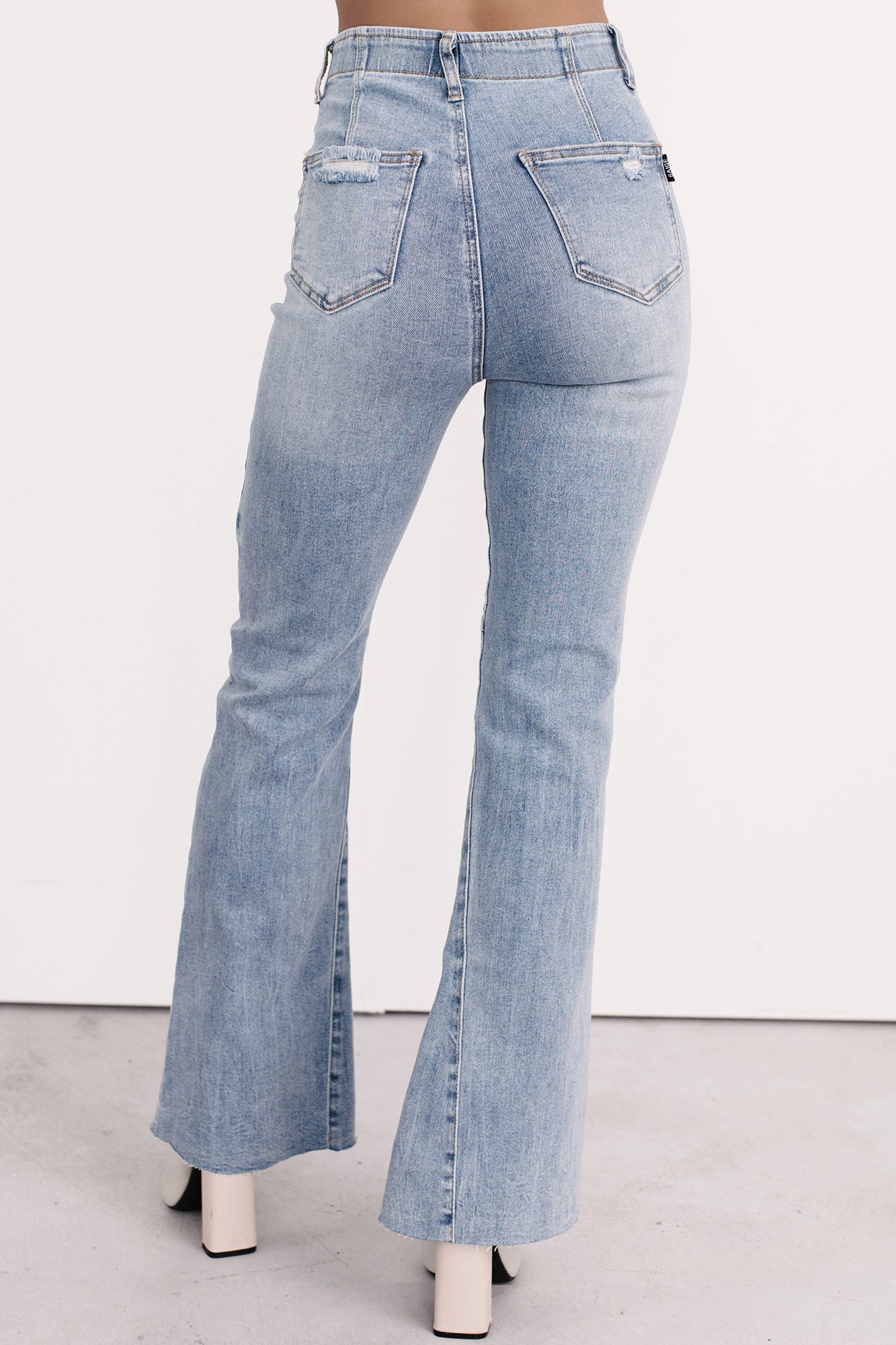 Keller Tummy Control Flare Saige Denim Jeans (Light) · NanaMacs