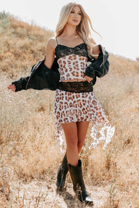 On The Wild Side Tank Top And Mini Skirt Set (Leopard) - NanaMacs
