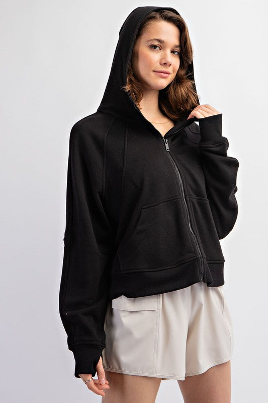 PREORDER Derek Zip-Up Hoodie (Black) - NanaMacs