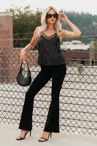 Aracy Almost Famous Low Rise Flare Jeans (Black) - NanaMacs