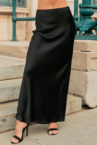 Chic Knows Best Textured Maxi Skirt (Black) - NanaMacs