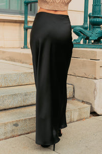 Chic Knows Best Textured Maxi Skirt (Black) - NanaMacs