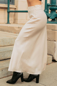 Chic Knows Best Textured Maxi Skirt (Champagne) - NanaMacs