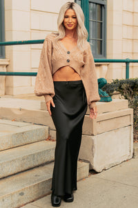 Chic Knows Best Textured Maxi Skirt (Black) - NanaMacs