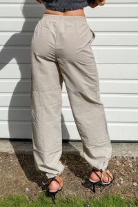 No Plot Needed Parachute Jogger Pants (Coconut Milk) - NanaMacs