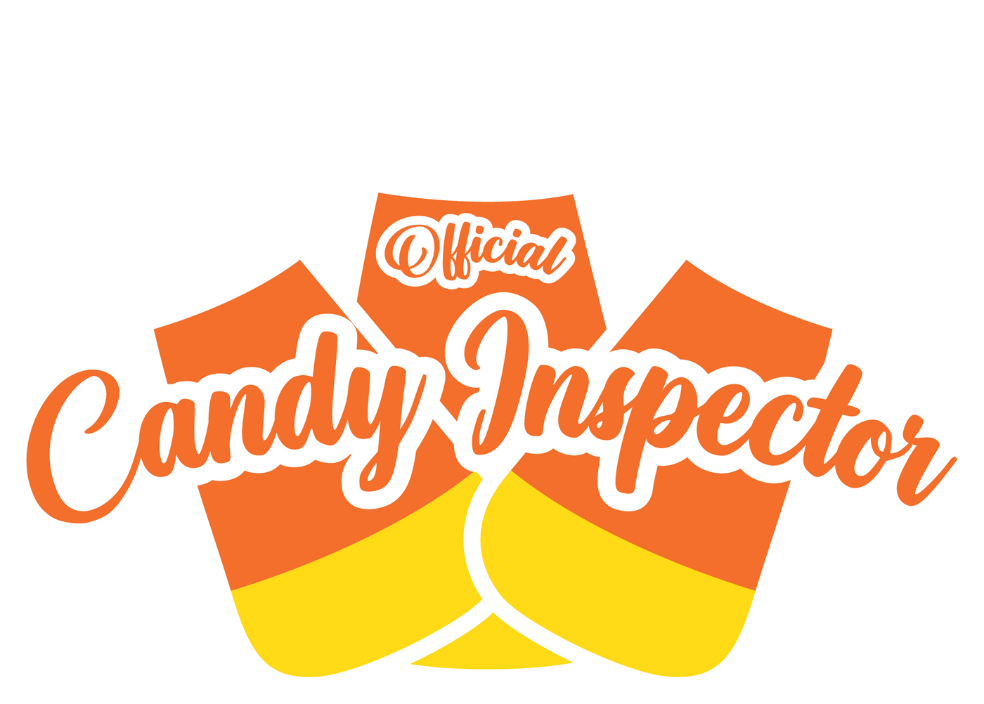 "Official Candy Inspector" Graphic T-Shirt (Orange) - Print On Demand - NanaMacs