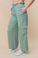 PREORDER Malone Ruffle Waist Cargo Pants (Sage) - NanaMacs