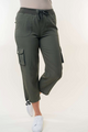 PREORDER Jared Nylon Cargo Capri Pants (Olive) - NanaMacs