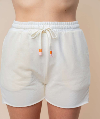 PREORDER Biffy Drawstring Waist Lounge Shorts (Oatmeal) - NanaMacs