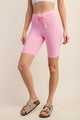 PREORDER Nate Drawstring Waist Biker Shorts (Pink) - NanaMacs