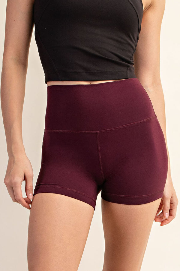 Gavina Spandex Shorts (Cassis) - NanaMacs