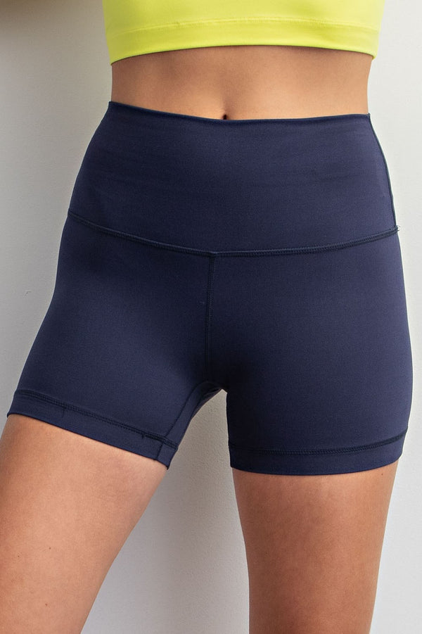 Gavina Spandex Shorts (Navy) - NanaMacs