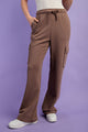 PREORDER Dalton Cargo Sweatpants (Smoky Brown) - NanaMacs