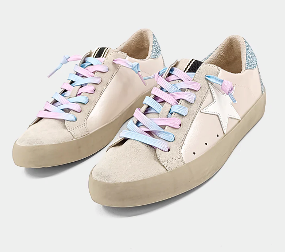 PREORDER My Casual Kicks Vintage Star Sneakers (Champagne) - NanaMacs