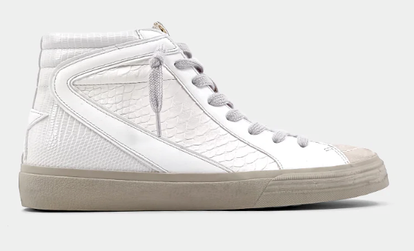 PREORDER Rooney Retro High-Top Sneakers (Off White Snake) - NanaMacs