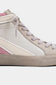 PREORDER Rooney Retro High-Top Sneakers (Pink Glitter) - NanaMacs