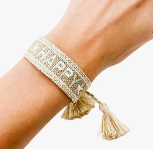 "Happy" Boho Bracelet (Taupe) - NanaMacs