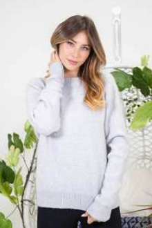 Don't Tell Me Reversible Cross-Back Sweater (Grey) - NanaMacs