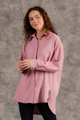 From Here On Out Oversized Corduroy Long Sleeve Top (Blush) - NanaMacs