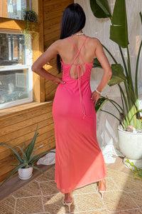 Summertime Crush Ombre Maxi Dress (Tropical Coral)