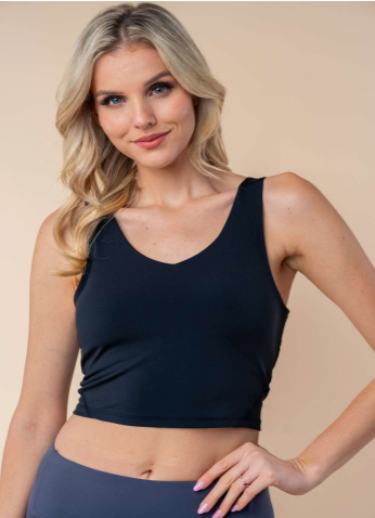 Breeze On By Brami Crop Top (Black) - NanaMacs