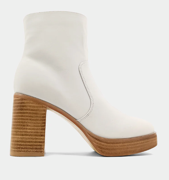 PREORDER Vernita Platform Booties (Bone) - NanaMacs