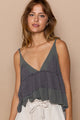 PREORDER Maisie Thermal Babydoll Tank (Iron Grey) - NanaMacs