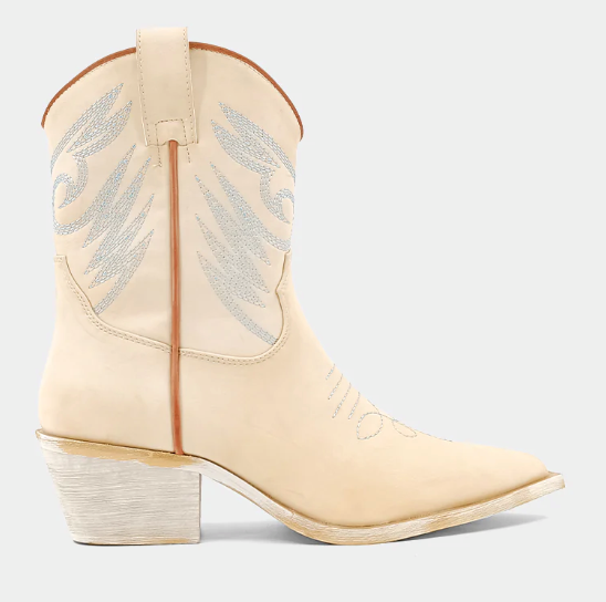 PREORDER Play Some Country Short Cowboy Boot (Cream) - NanaMacs