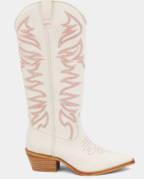 PREORDER Zerena Cowboy Boots (Bone) - NanaMacs