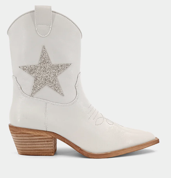 PREORDER Zurich Star Western Boots (Pearl) - NanaMacs