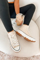 Candid & Carefree High Top Platform Sneakers (Beige) - NanaMacs