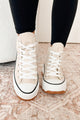 Candid & Carefree High Top Platform Sneakers (Beige) - NanaMacs