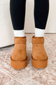 Comfortably Confident Faux Fur Lined Platform Ankle Booties (Tan) - NanaMacs