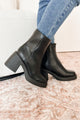 Embracing The Chaos Faux Leather Platform Booties (Black) - NanaMacs