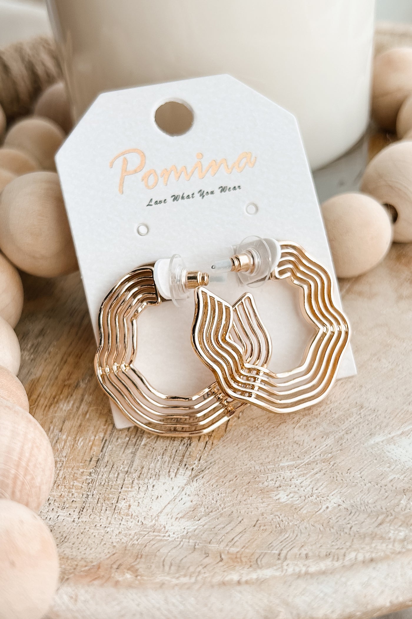 Riding The Wave Layered Hoop Earrings (Gold) - NanaMacs