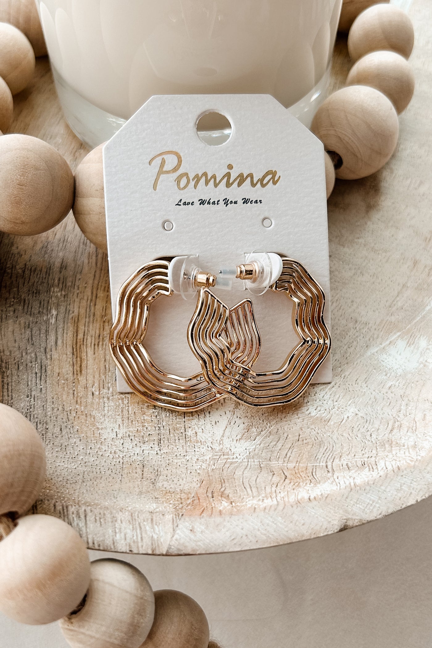 Riding The Wave Layered Hoop Earrings (Gold) - NanaMacs