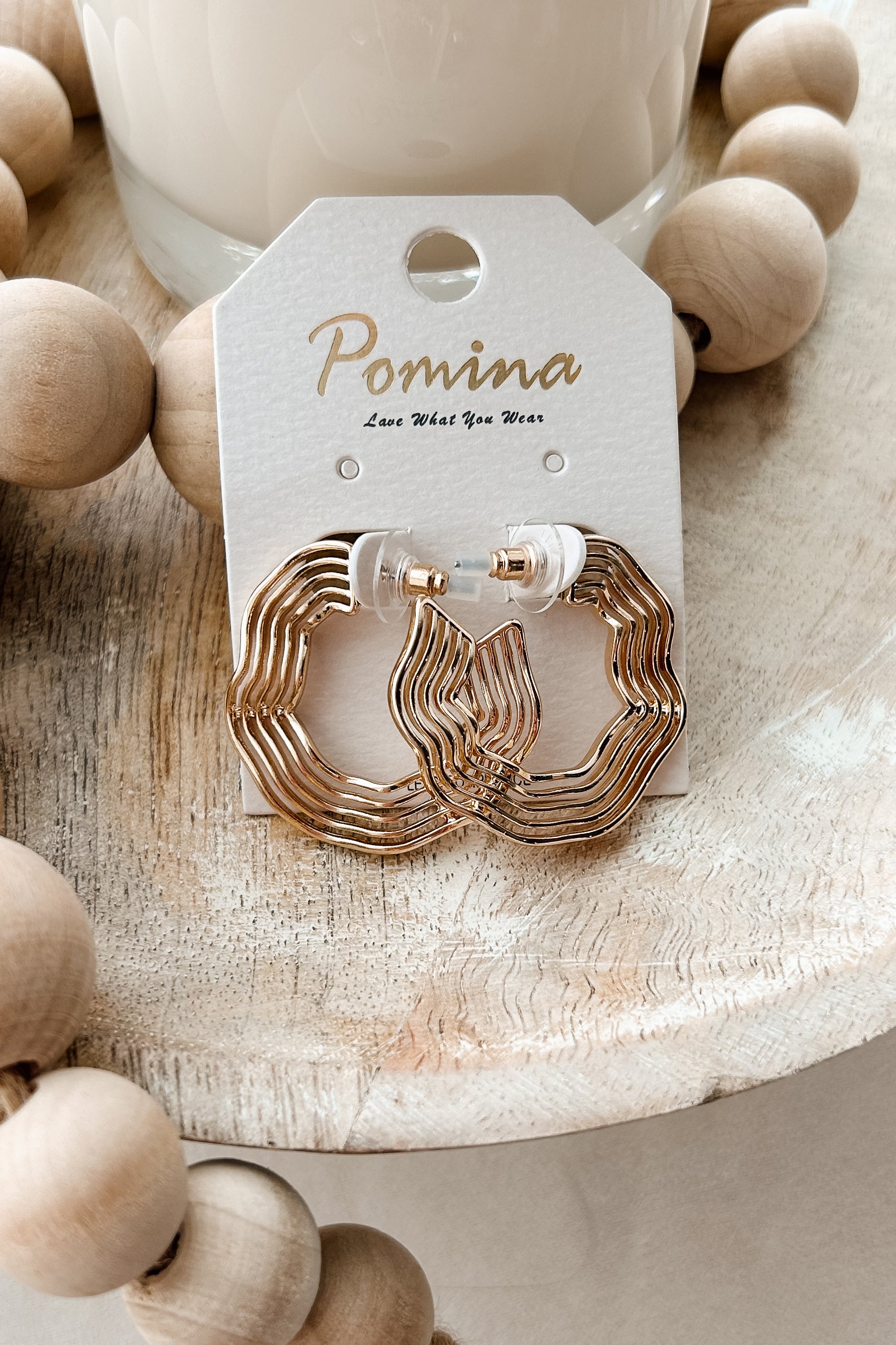 Riding The Wave Layered Hoop Earrings (Gold) - NanaMacs