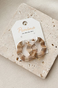 Riding The Wave Layered Hoop Earrings (Gold) - NanaMacs