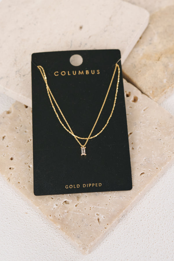 Glam Signal Layered Dainty Pendant Necklace (Gold) - NanaMacs