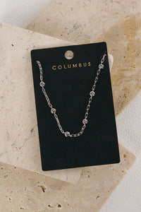 Luxe On Point Detailed Chain Necklace (Silver) - NanaMacs