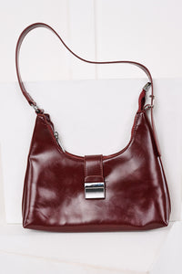 Vogue Visionary Faux Leather Handbag (Red) - NanaMacs