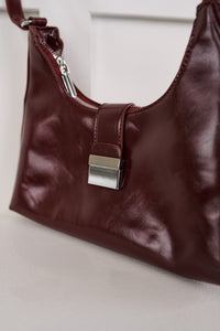 Vogue Visionary Faux Leather Handbag (Red) - NanaMacs