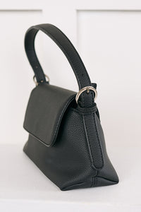 Turn On Charm Faux Leather Handbag (Black) - NanaMacs