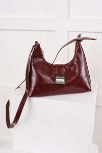 Vogue Visionary Faux Leather Handbag (Red) - NanaMacs